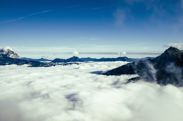 landscape photography of sea of clouds