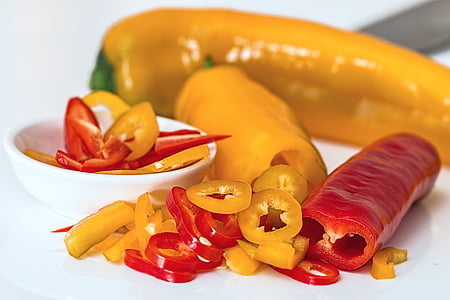 yellow and red chili