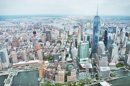 aerial photography of Freedom Tower, New York