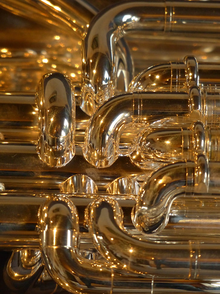 euphonium, brass instrument, instrument, sheet, music, bugle