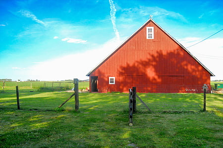 barnhouse on green grass