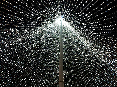 white canopy tent during night time
