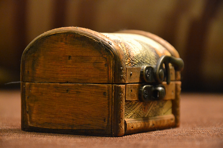 brown wooden chest box