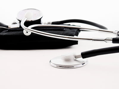 black and gray stethoscope