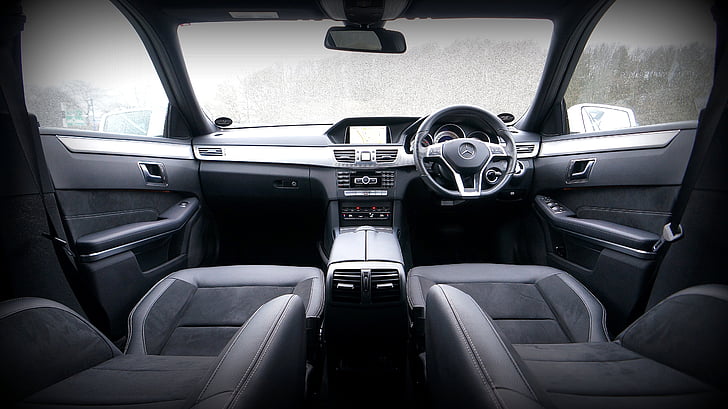 gray vehicle interior