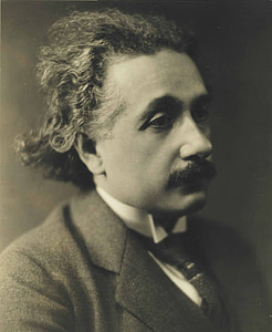 Albert Einstein grayscale photo