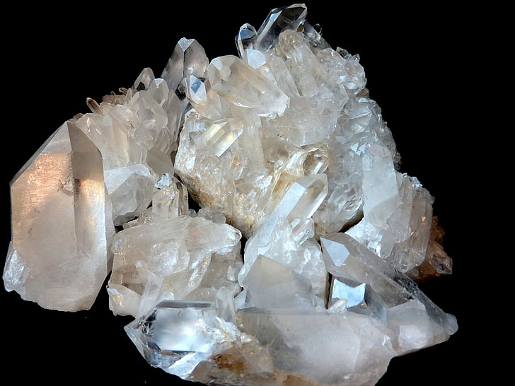white crystal geode stone