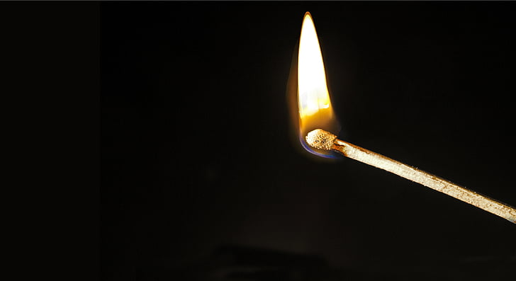 matchstick with fire