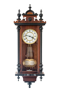 black and brown analog pendulum clock