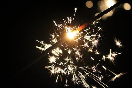 time lapse photography of sparkler