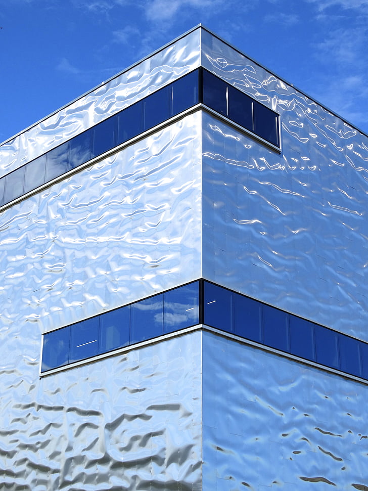 silver glass building
