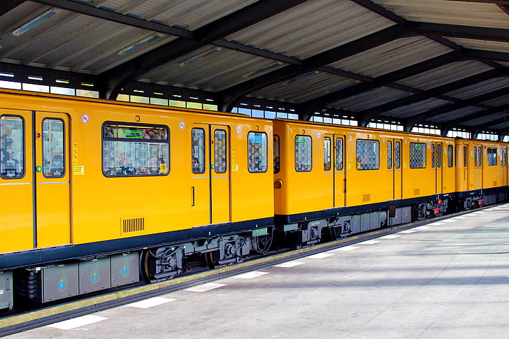 yellow and black trains