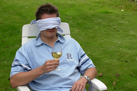 wine, blindfold, tests, people