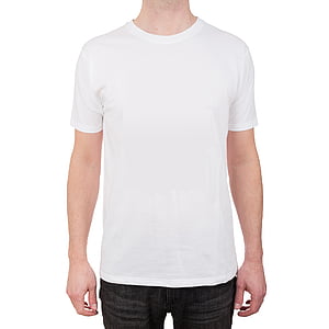 men's white crew-neck t-shirt