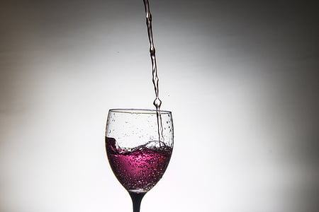 red wine on wine glass