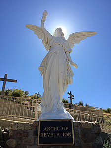 low-angle view pghoto of Angel of Revelation statue