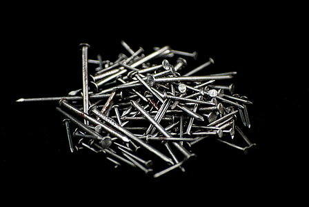 gray metal nail lot