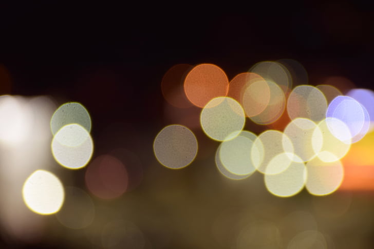 yellow and white bokeh photography