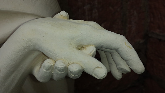 person's hand statue