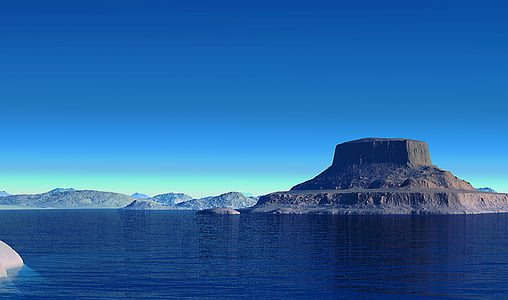 landscape photo of isles surrounded by sea