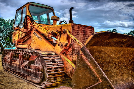 photo of yellow front-end loader