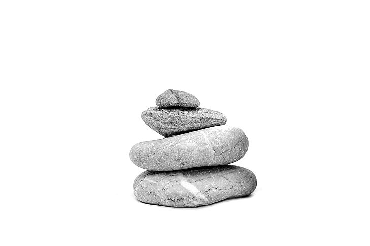 gray balancing stones
