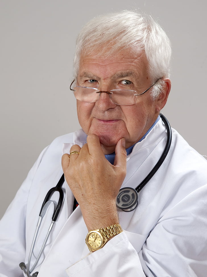 man in white medical gown