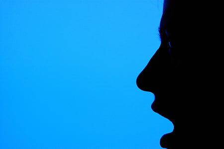 silhouette of human's face
