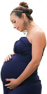 woman holding her belly