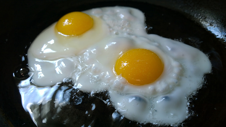 two fried eggs