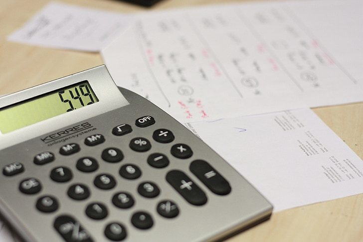 gray calculator showing 5.49