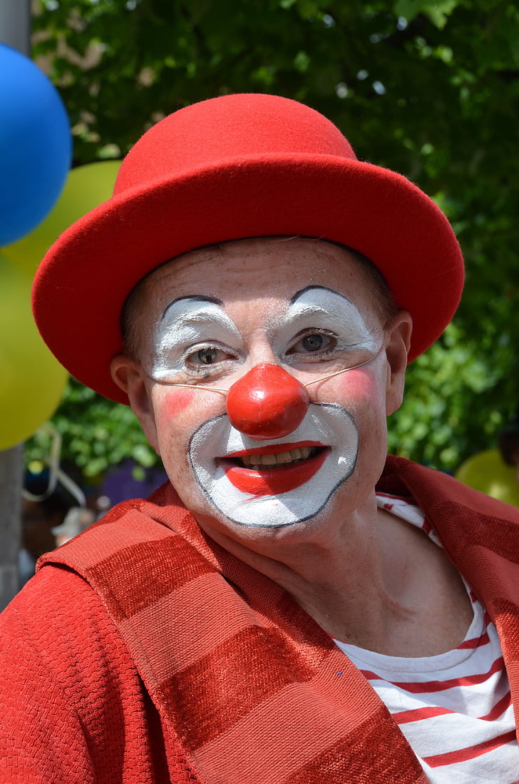 man in a clown face paint