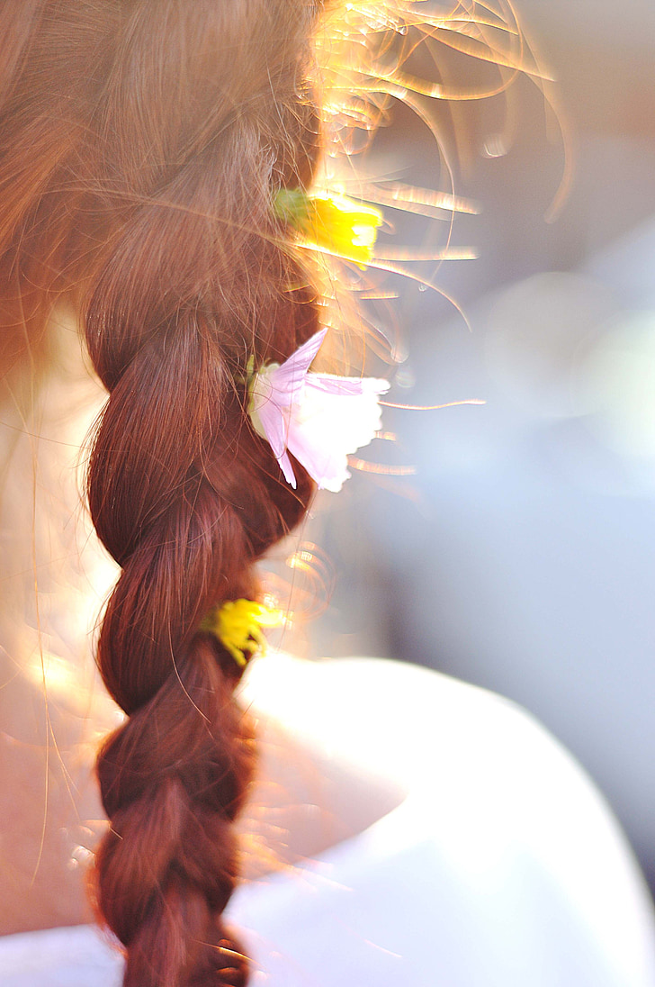 woman braided hair