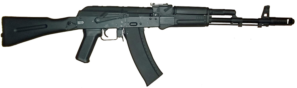 black AK assault rifle