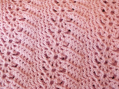 pink knitted textile