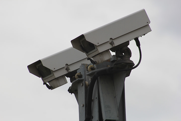 security cameras on post