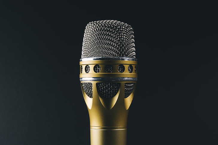 gold microphone