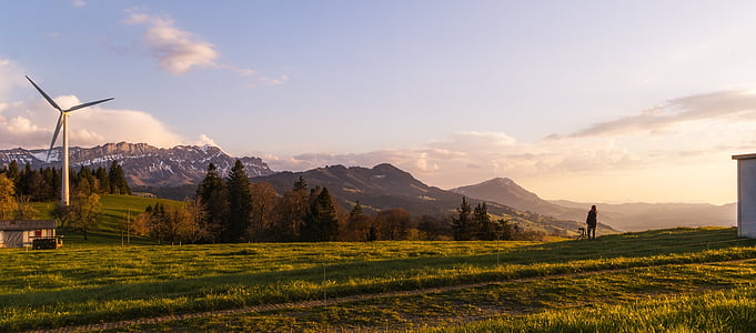 green grass field with mountain view during daytime