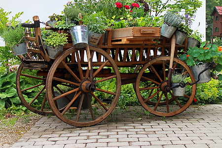brown wooden carriage