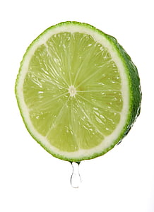 sliced green lime in macro shot photography