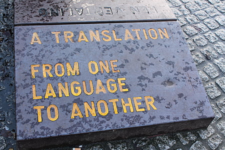 A translation from one language to another printed board