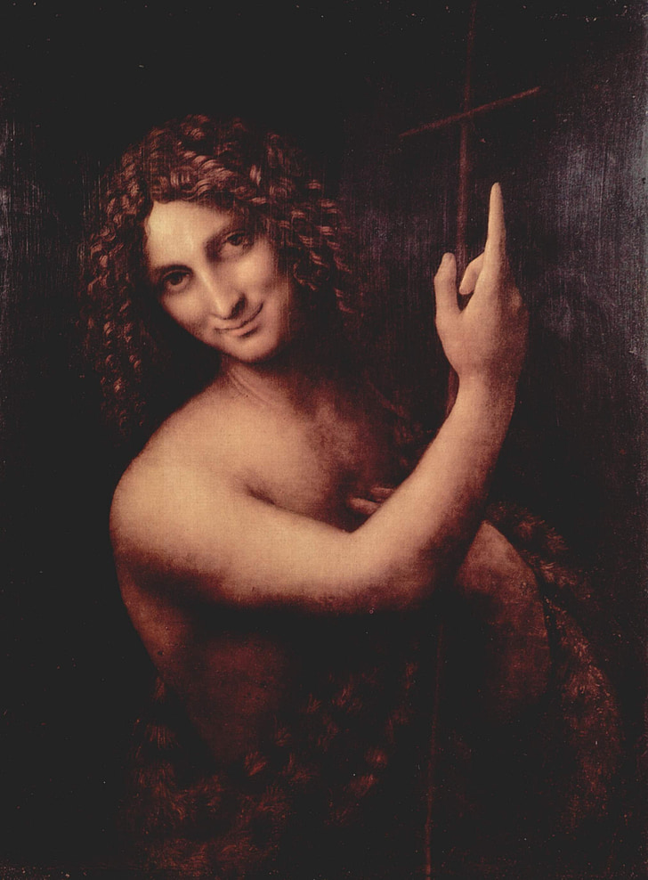 painting of human with long hair