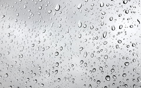 water droplets on mirror