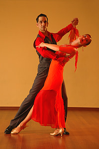 man and woman dancing