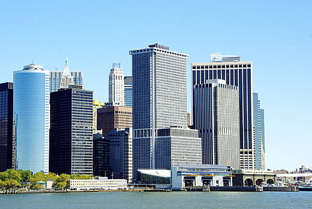 high-rise buildings near body of water