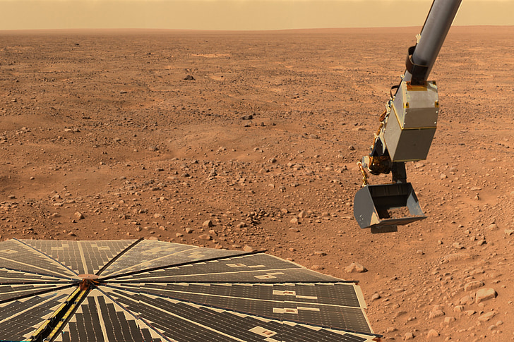 mars rover and solar panels