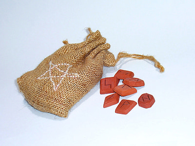 orange fortune telling stones with pouch