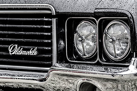 black Oldsmobile grille