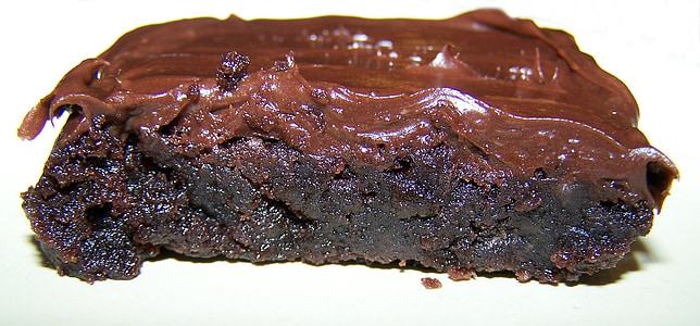 brownies filled with chocolate toppings