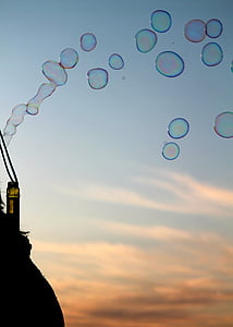 time-lapse photography of bubbles
